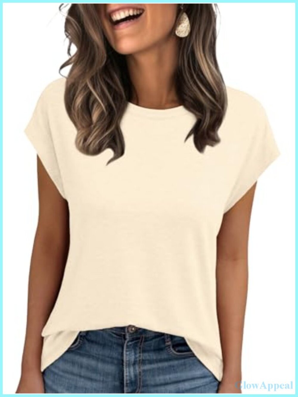 AUTOMET Womens Cap Sleeve Tunic Top Buttery Soft Business Casual